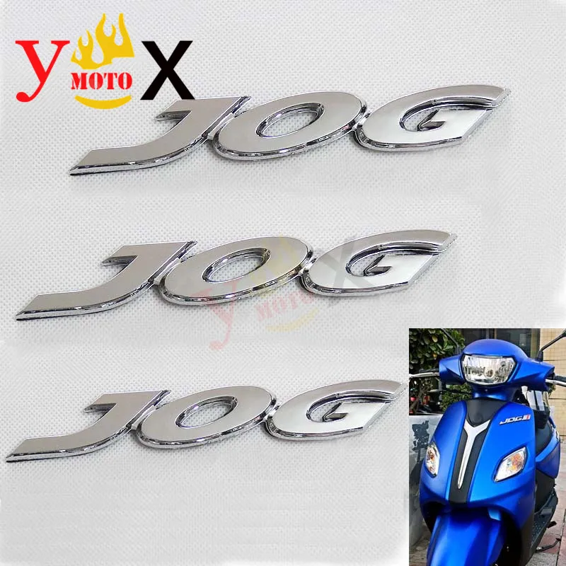 

3pcs/Set ABS 3D Chrome Gas Fuel Emblem Front Frame Badge Stickers Decal Logo symbol mark for YAMAHA Scooter JOG100CC JOG