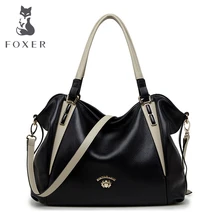 FOXER Brand Women Genuine Leather Should Bag & Handbag Female Luxury bags Women’s Fashion Handbags Tote for Women