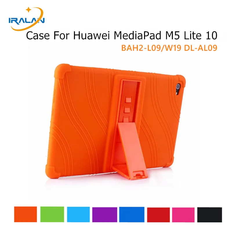 

2019 New Soft Silicon Case For Huawei MediaPad M5 Lite 10 BAH2-L09/W19 Tablet Stand Cover For Huawei M5 Lite 10.1 inch+Film+Pen