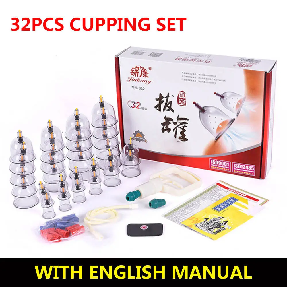 32pcs Massage Suction Cup Acupuncture Massage Cupping Therapy Set Thicken Vacuum