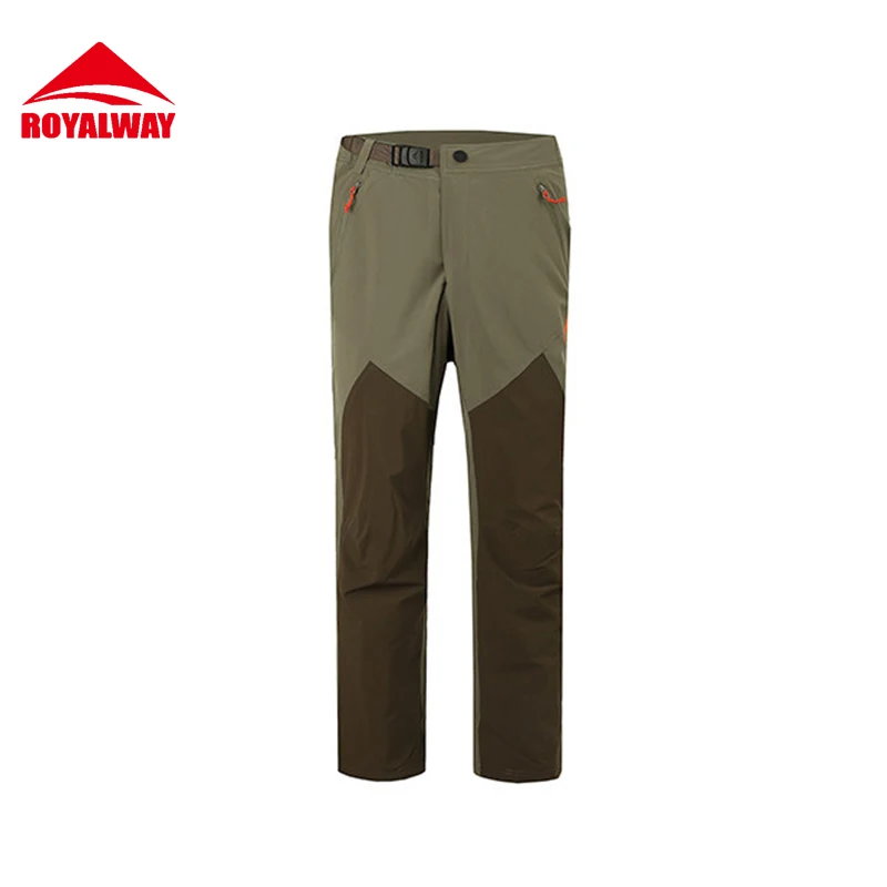 

ROYALWAY Men Softshell Hiking Pants Inner Fleece Removable Camping Trousers Outdoor Windproof Trekking Pant #RFQM2087F