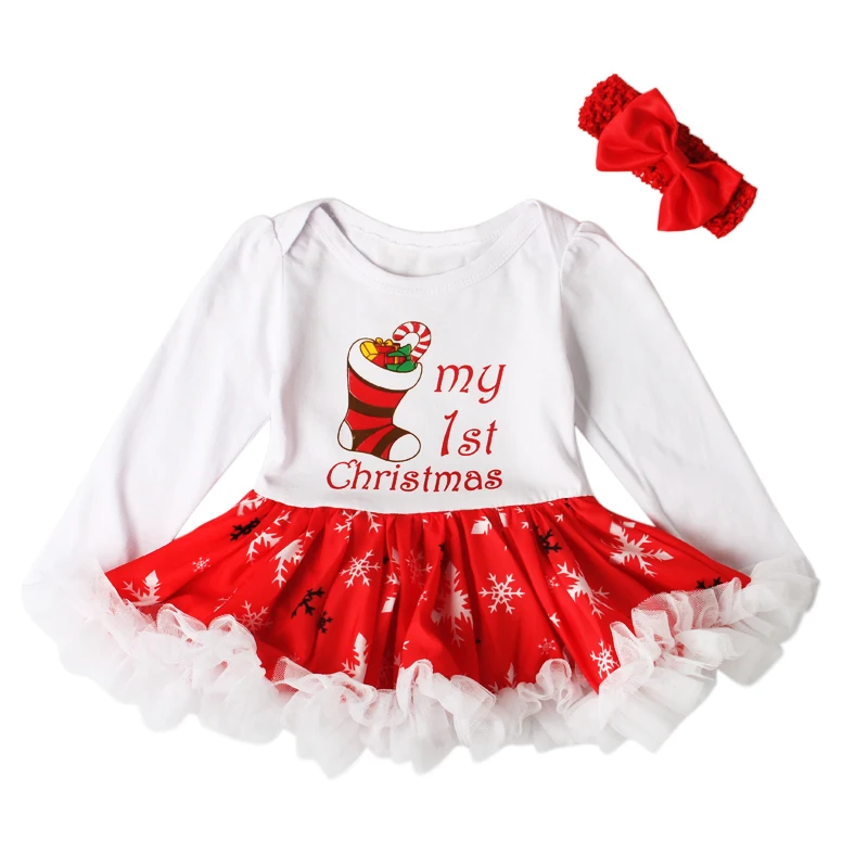 Baby's First Christmas Pettiskirt Tutu Dress Cotton Romper Toddler ... Baby's First Christmas Pettiskirt Tutu Dress Cotton Romper Toddler Girls Outfit ... - Baby's First Christmas Pettiskirt Tutu Dress Cotton Romper Toddler