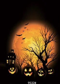 

Night terror photography backdrop Halloween pumpkin backgdrop 10x10ft Photo background Fond studio photo vinyle SJOLOON