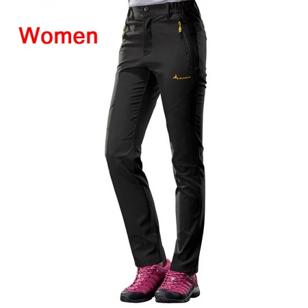 UNCO BOROR брюки для походов на открытом воздухе для кемпинга мужские женские весенние треккинговые спортивные брюки мужские водонепроницаемые брюки для альпинизма, AM180 - Цвет: women black