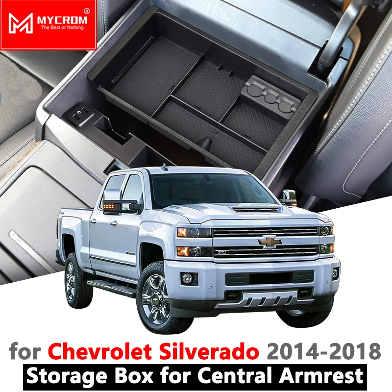 Подлокотник для хранения автомобильный Органайзер аксессуары Chevrolet Silverado 2014 2015