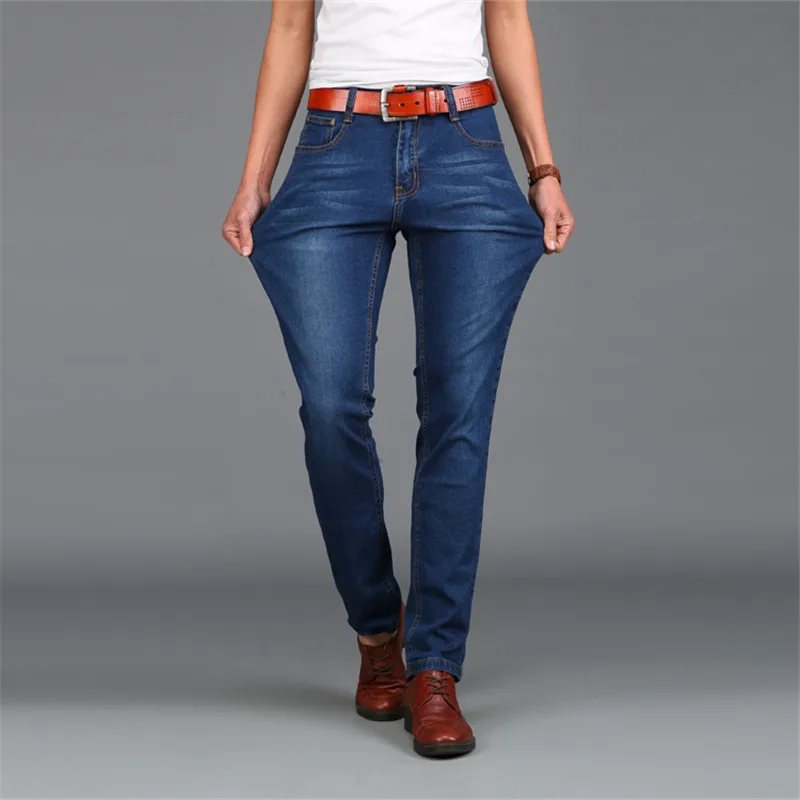 2018 Men's Jeans Four Seasons New Urban Fashion Popular Casual Cotton Stretch Denim Large Size Waist Feet Trousers Casual Jeans