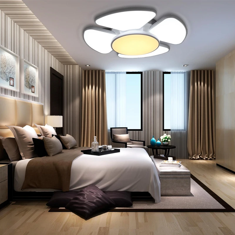 

60W Acrylic Lampshade LED Modern Ceiling Light Round LED Lamp middle warm white Lighting Fixture Living Room Bedroom Kitchen