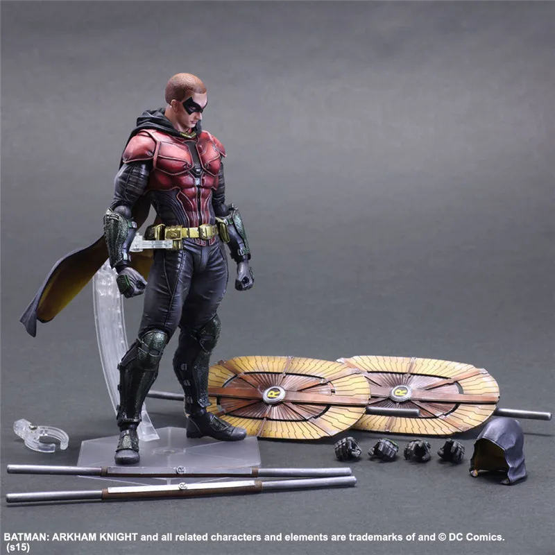 

The hot sale PLAY ARTS Kai Arkham Knight batman Robin Action Figure PVC 27CM 10.63" Anime TOY GIFT Doll Model Collection New Top