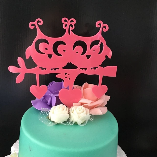 Decoração de bolo infantil feminino acrílico para um ano de idade -  AliExpress