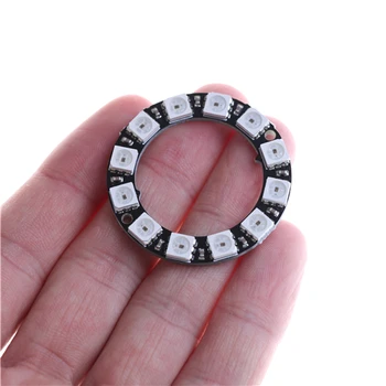 

12Bit WS2812B 5050 RGB LED + Integrated Driver Module For Arduino RGB LED Ring High Quality