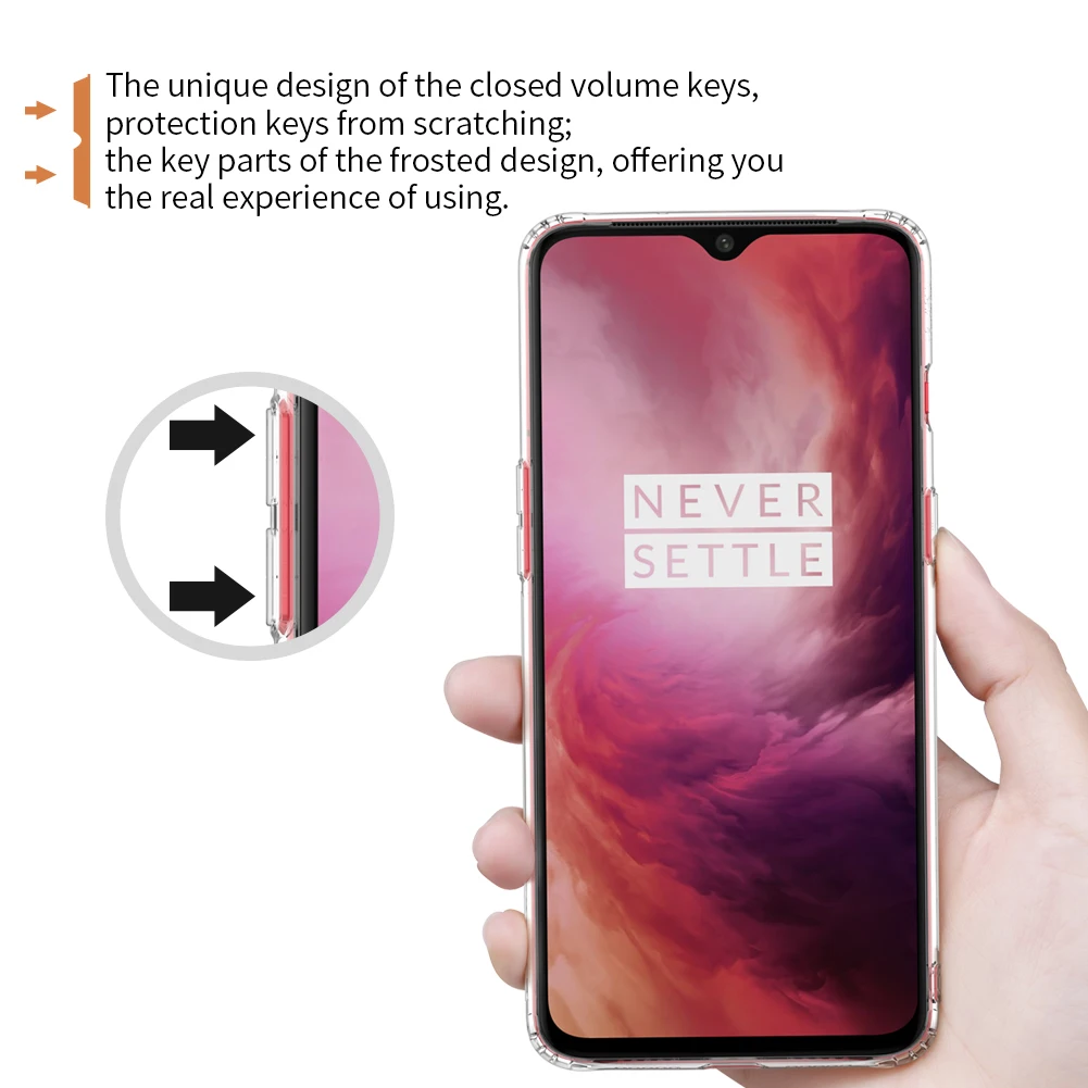 Для OnePlus 7 чехол Nillkin прозрачный ТПУ Fundas чехол Ультратонкий Мягкий силиконовый край Защитная задняя крышка Coque телефонные чехлы