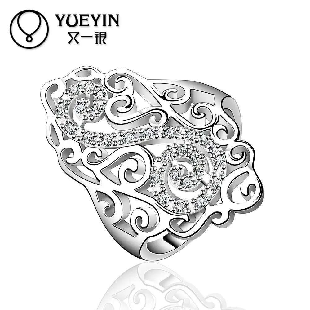

Silver Plated Individuality Creative Ring Europe and the United States Exaggerate Lines Hot Sale