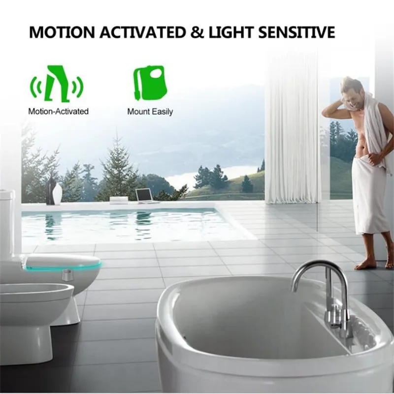 Motionlight Sensor Toilet Seat Night Light 8 Colors Waterproof Backlight For Toilet Bathroom Christmas Luminaria Lamp kids WC  (5)