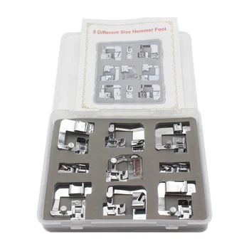 

Domestic Sewing Machine Foot Presser Rolled Hem Feet Selvage Crimping Presser Household Sewing Machine Accessories Practical 9