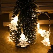Украшения для рождественской елки, 1 м, 10 светодиодов, светильник в форме елки, рождественские украшения для дома, Рождество, Год, Рождество, Navidad Natal