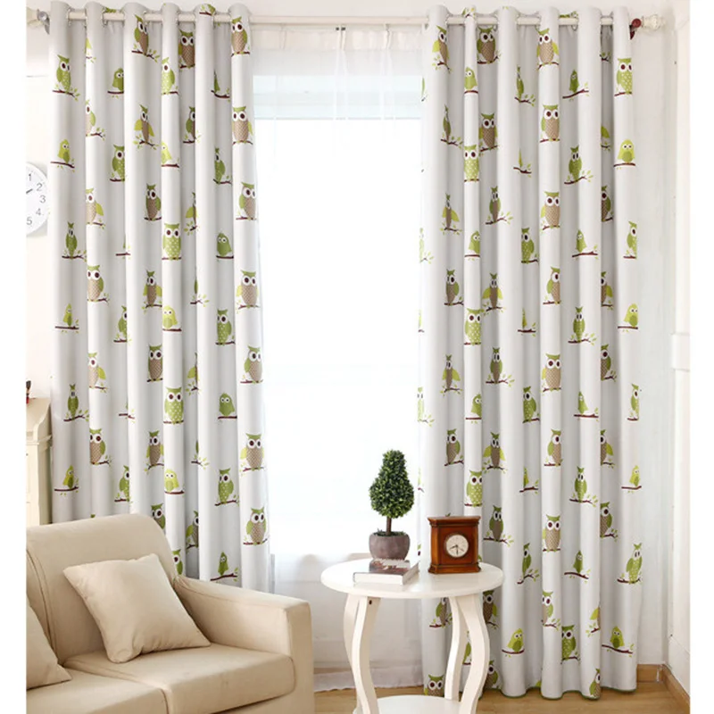 2018 Modern Lovely Owls Children's Room Curtains Window Blackout