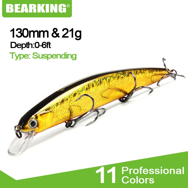 

Bearking 2017 excellent good fishing lures minnow,quality professional baits 13cm/21g hot model crankbaits penceil bait popper