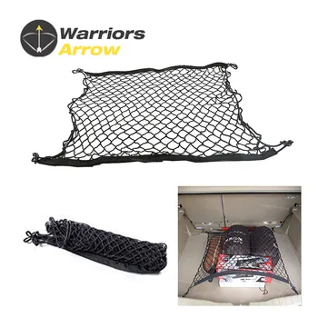 

70 X 70cm Auto Care Universal Car Trunk Luggage Storage Cargo Organizer Nylon Stretchable Elastic Mesh Net With 4 Plastic Hooks
