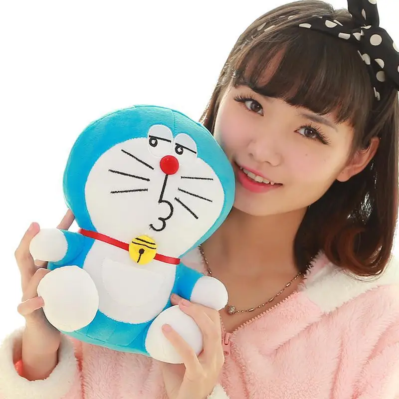 Kawaii аниме 25 см стоящая по мне плюшевая мягкая игрушка Дораэмон Мягкая кукла кошка
