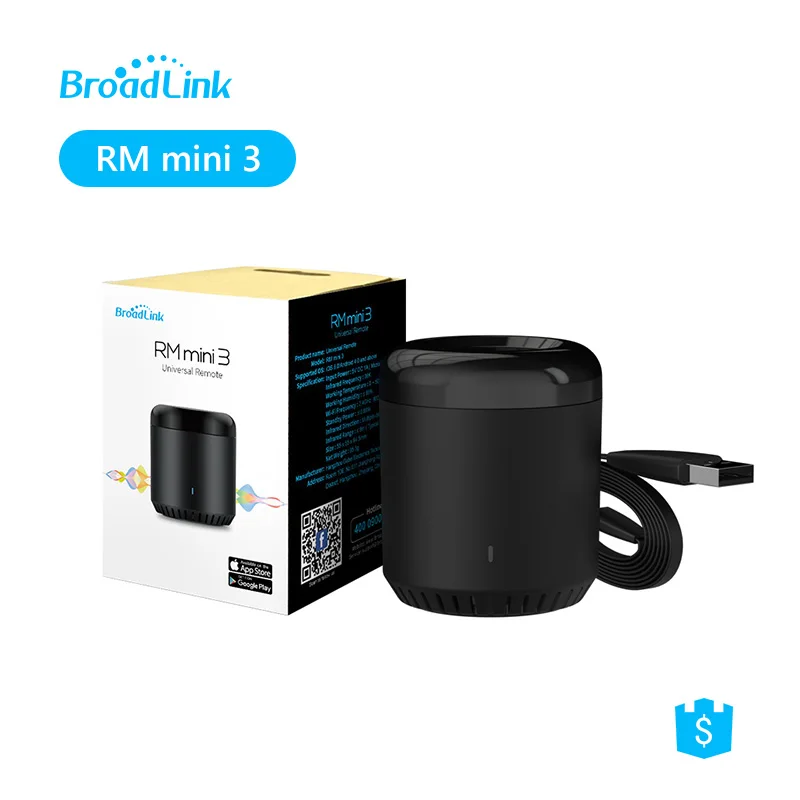 2-Pack BroadLink RM mini 3 IR Универсальный Инфракрасный пульт ДУ, Голосовое управление с Amazon Alexa и Google Home