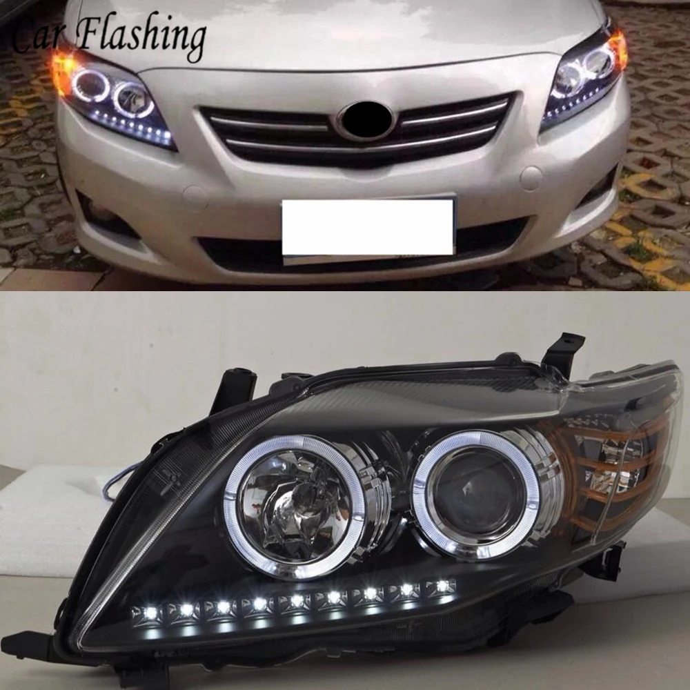 

Car Styling Head Lamp case For Toyota Corolla Altis Headlights 2008 2009 2010 LED Headlight DRL Bi-Xenon Lens Xenon Low Beam