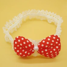 1X для маленьких девочек Дети младенческой ободок с перьями павлина повязка на голову, с цветком, красный с белым