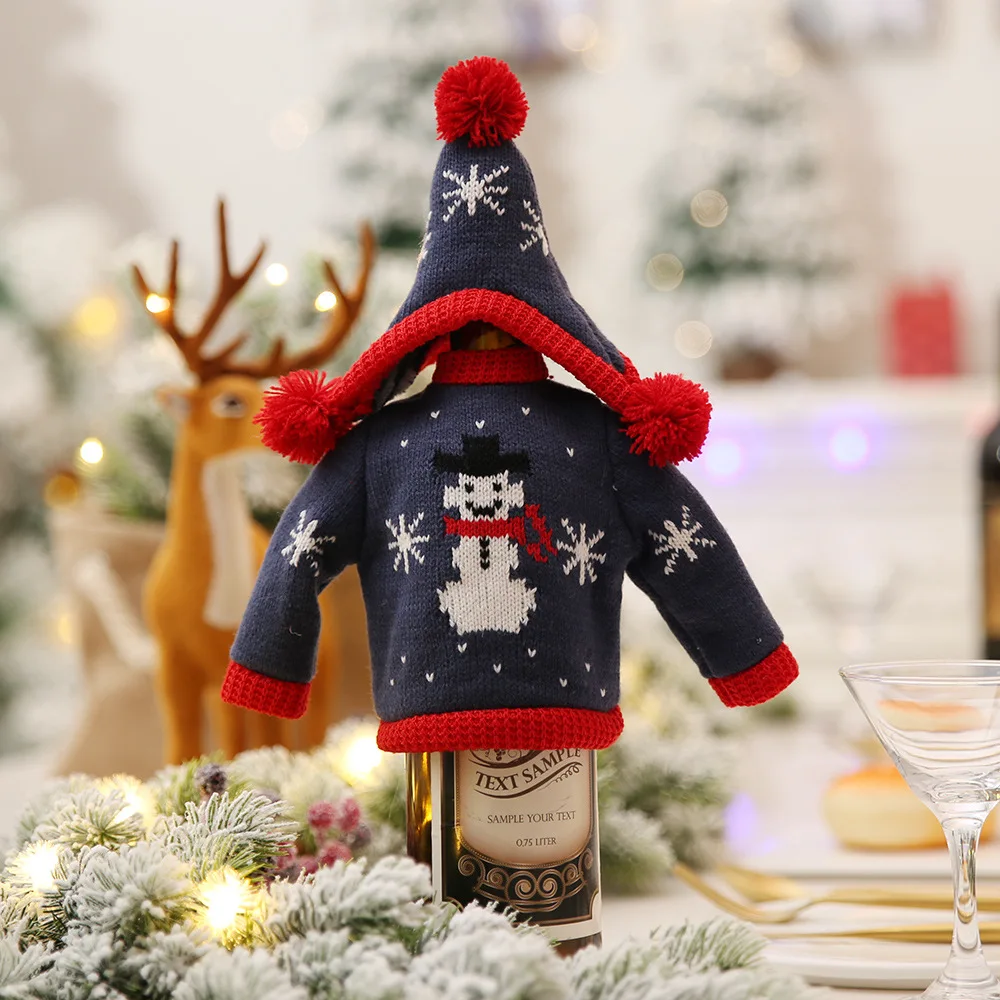 44 вида Рождественская крышка для бутылки с красным вином сумка для украшения дома Санта Снеговик олень стиль бутылки шампанского Декор новогодний мешок подарок - Цвет: Style 11