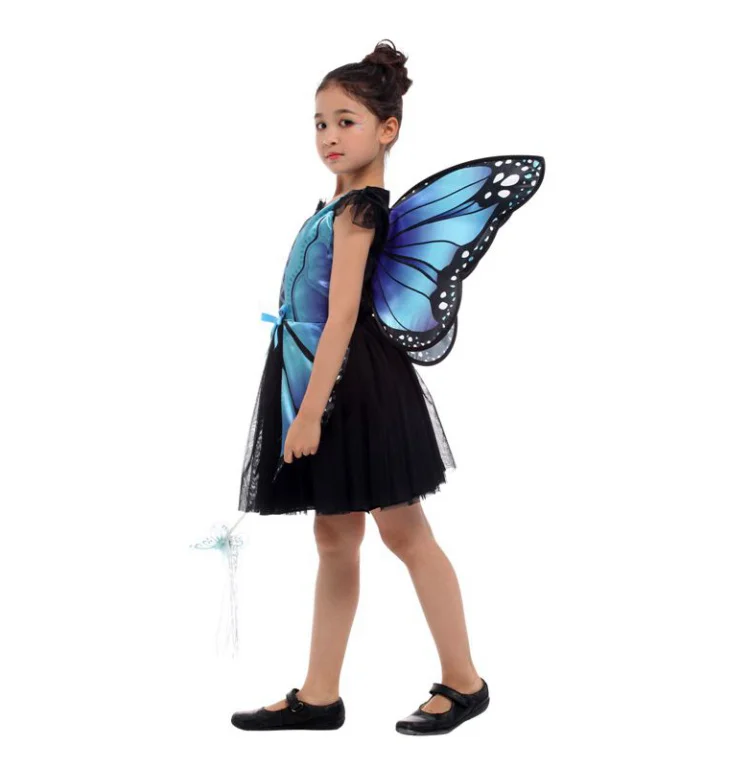 Umorden Ladybug Butterfly Fairy Costumes Girls Kids Forest Woodland Green Elf Costume Cosplay Fantasia Dress for Girl