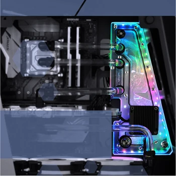

BYKSKI Acrylic Board Water Channel Solution use for Zidli ZG Z10 Computer Case for CPU and GPU Block / 3PIN RGB / Combo DDC Pump