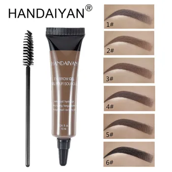 

HANDAIYAN New Professional Eyebrow Gel Kits Waterproof Makeup Eyebrow 6 Colors Eyebrow Gel with Brow Enhancers Brush Tools