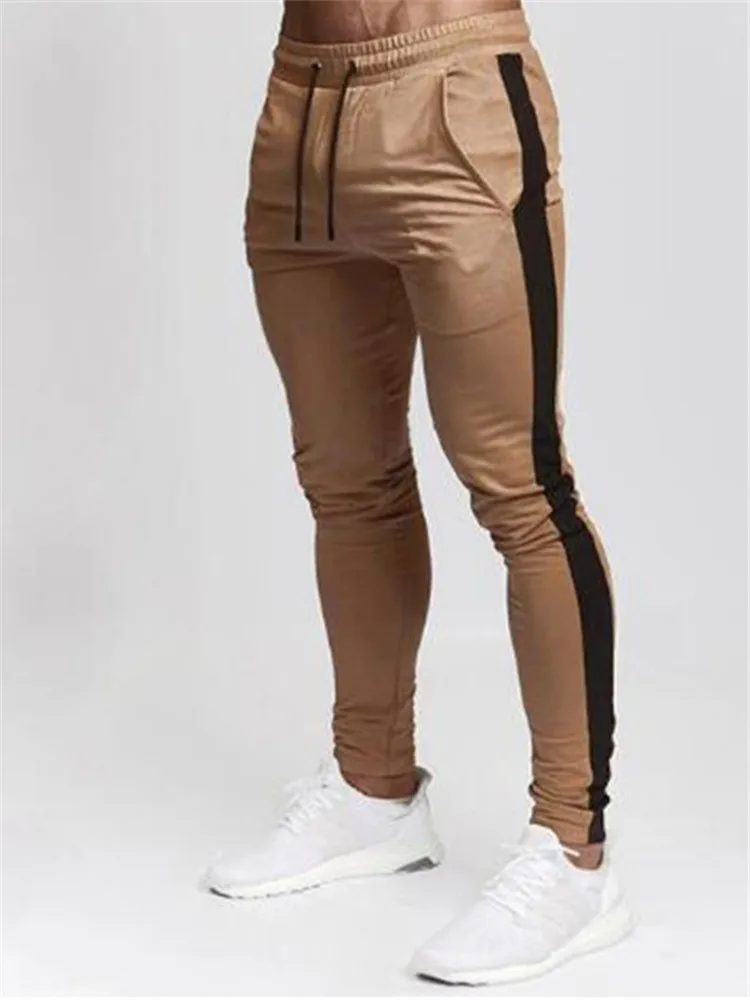 2019 новые мужские джоггеры Брендовые мужские брюки, тренировочные брюки в повседневном стиле Jogger серые повседневные эластичные хлопковые