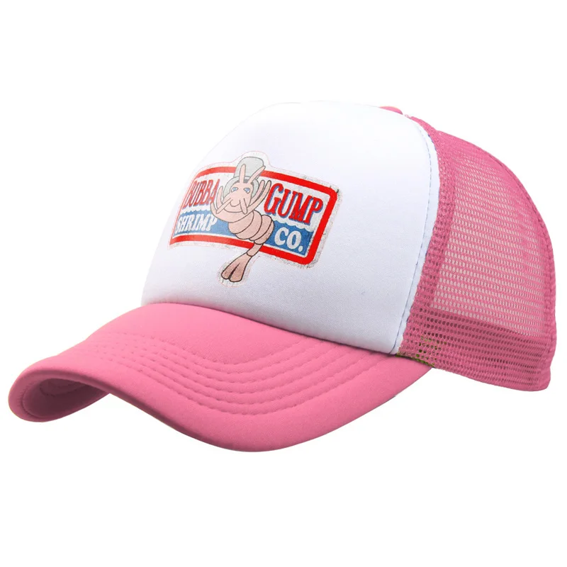 Glaedwine модная бейсбольная кепка BUBBA GUMP SHRIMP CO Truck dad hat для мужчин и женщин летняя кепка, бейсболка Forest Gump - Цвет: Розовый