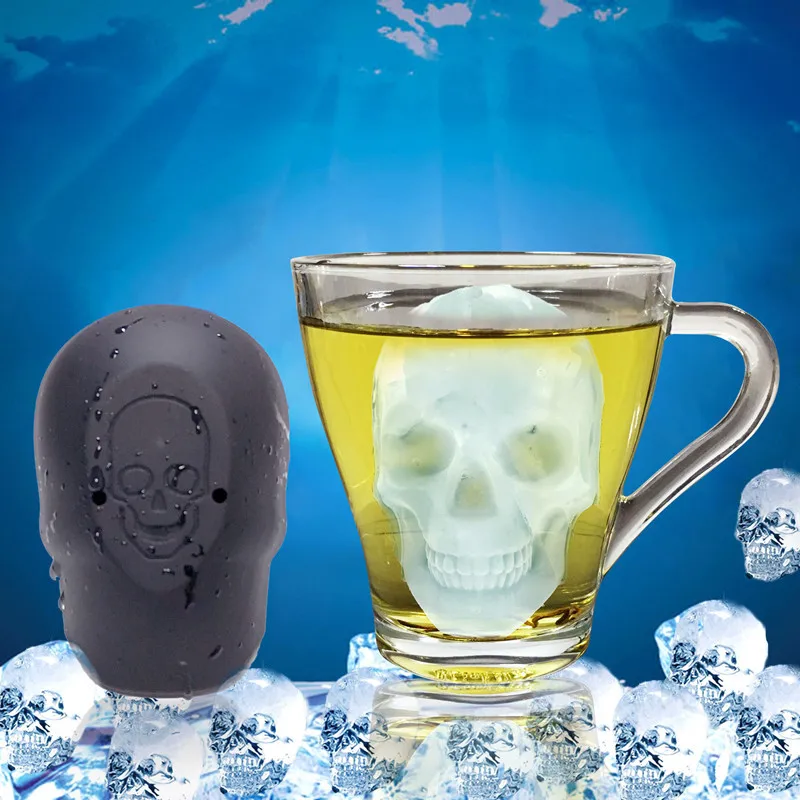 

1PC 3D Big Skull Ice Tray Mold Bar Party Wine Ice Cube Maker Mold Ice Tray Tool Mould Bar DA