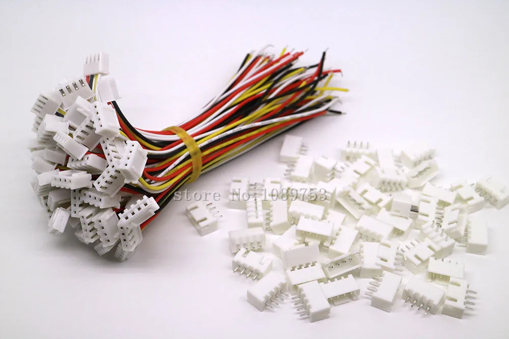 

20 SETS JST XH 2.54-4 Pin Battery Connector Plug Female & Male with 100MM Wire