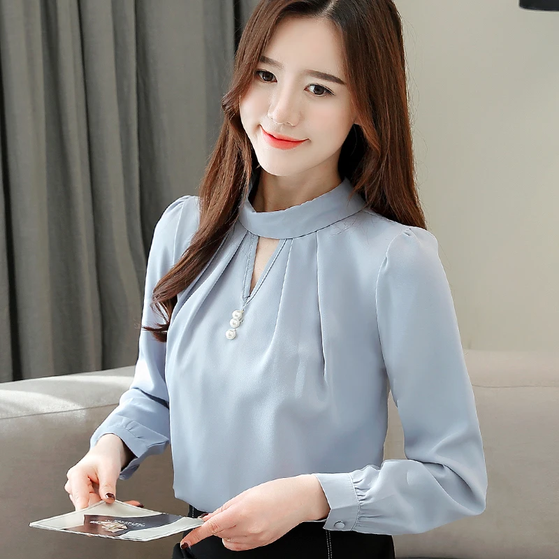 Женские топы и блузки блуза рубашка женственная Одежда модные женские 2019 с