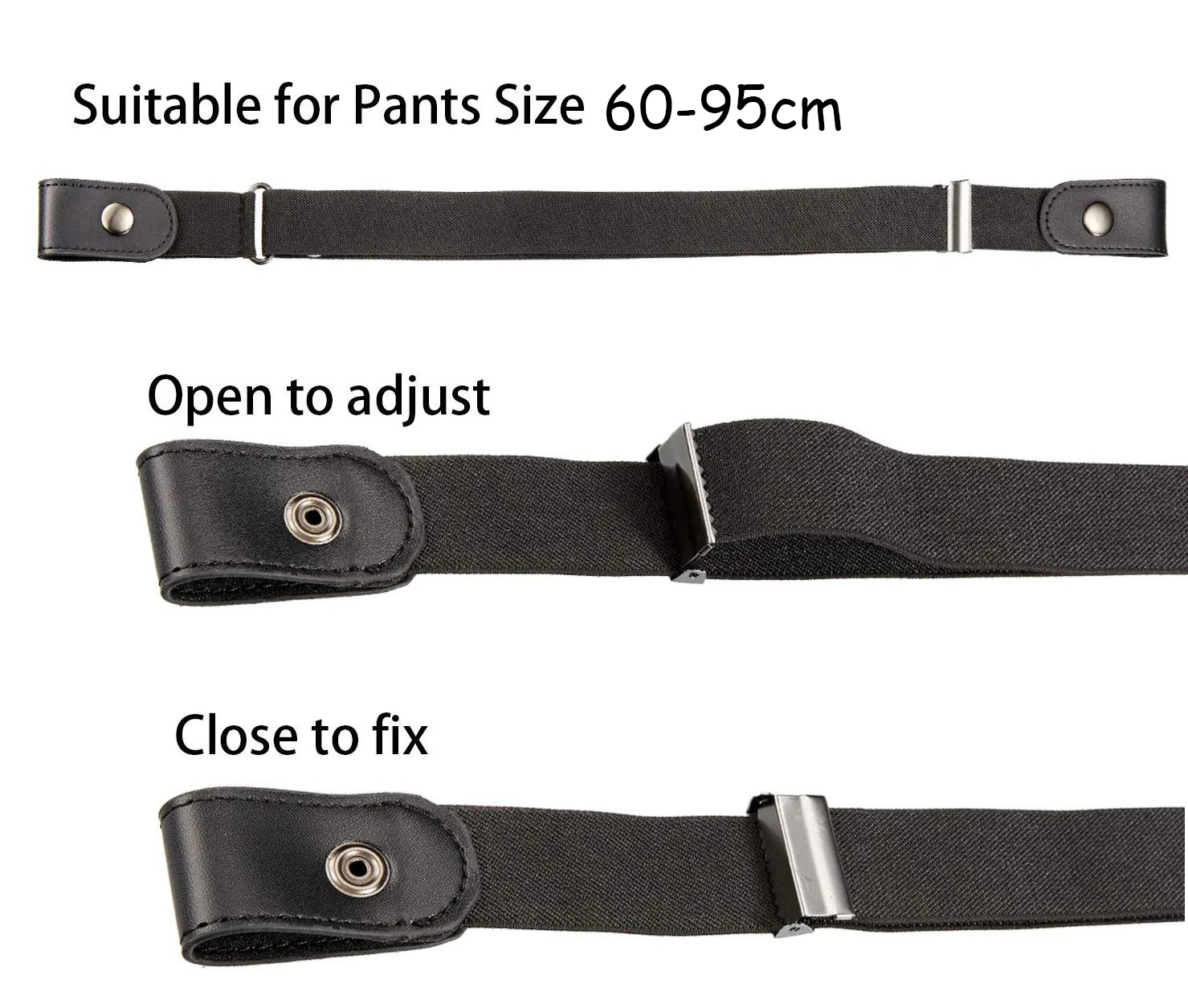 20 Styles Buckle-Free Waist Belt For Jeans Pants,No Buckle Stretch Elastic Waist Belt For Women/Men,No Hassle Belt DropShipping black leather belt