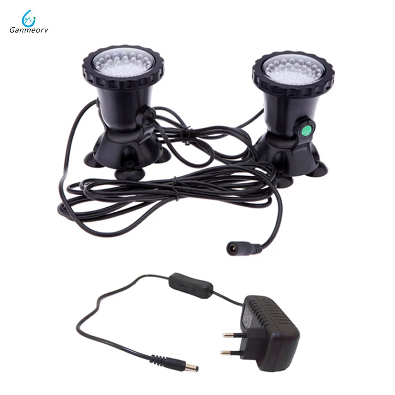

1 to 2 72-LED Garden Pool Aquarium LED Underwatar Submersible Spot Light Lamp for Fountain Fish Pond Tank Water Garden