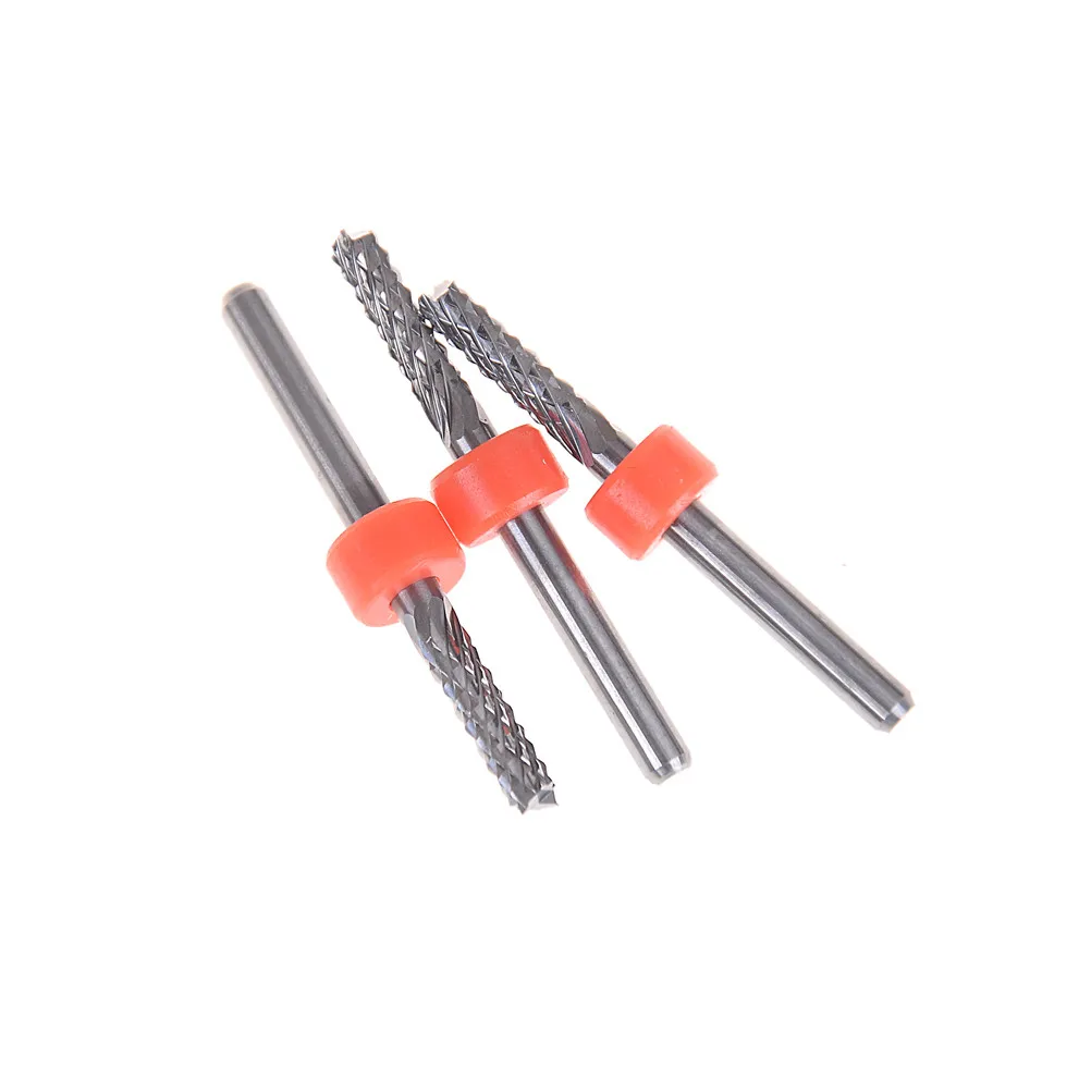 1PCS 3.175mm Carbide Tungsten Corn Cutter Cutting PCB Milling Bits End Mill CNC Router Bits For Engraving Machine New