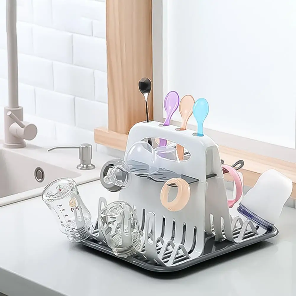 

Baby Feeding Bottle Drying Rack Draining Water Cup Storage Box Holder Organizer BPA FREE Detachable Drying Holder