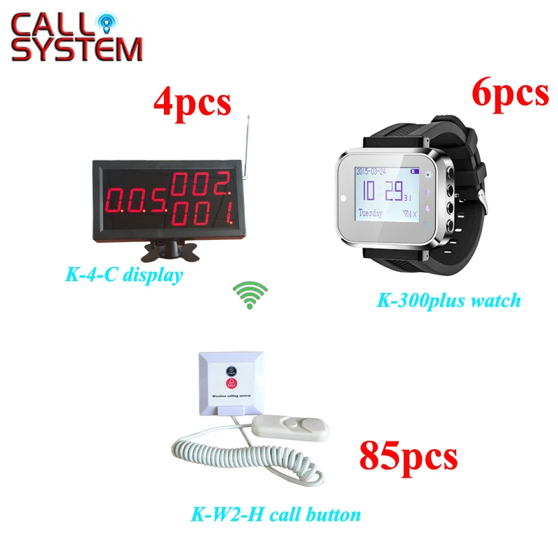 Hospital patient call cord button system with 4 monitors 6