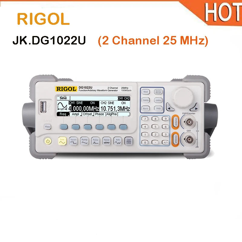 

hot RIGOL DG1022U Signal Generator Function/Arbitrary Waveform Function Generator 25MHZ 2 output channels 5 standard waveforms