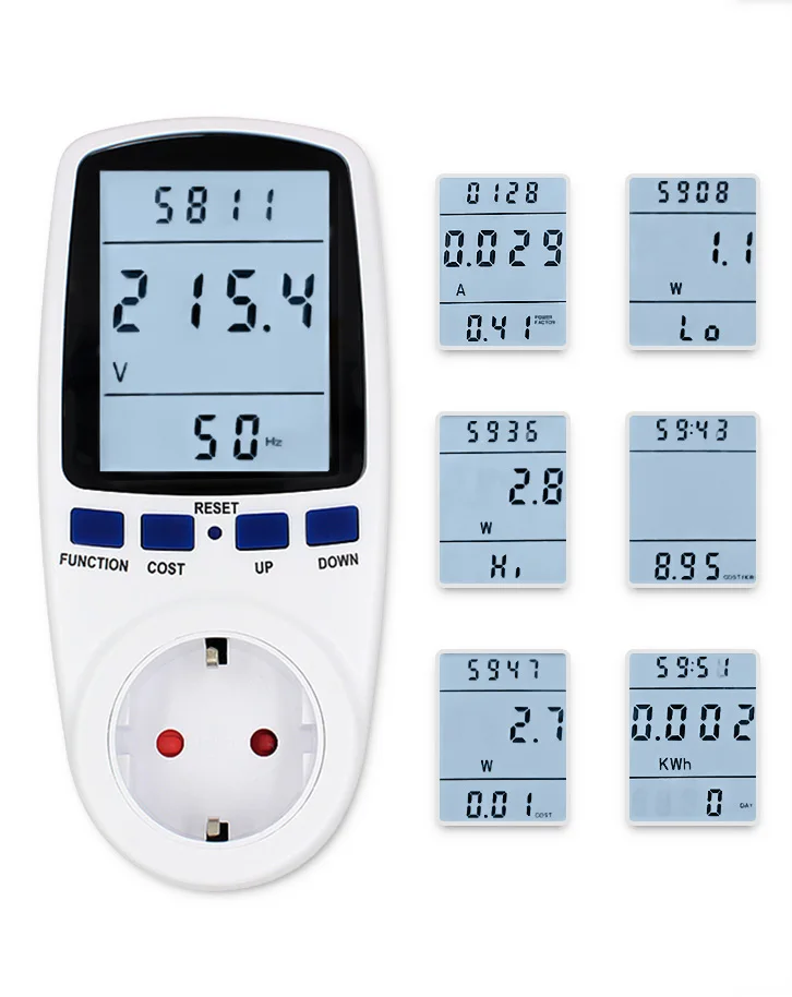 Goede EU Digitale Power Meter Energy Meter Volt Voltage Wattmeter Power Analyzer Elektronische Power Energy Meter Meten Outlet Socket