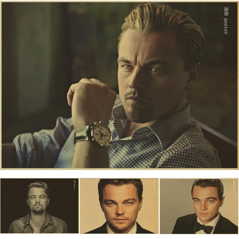 

Leonardo DiCaprio movie star Poster Vintage Retro Matte Kraft Paper Antique Poster Wall Sticker Home Decora