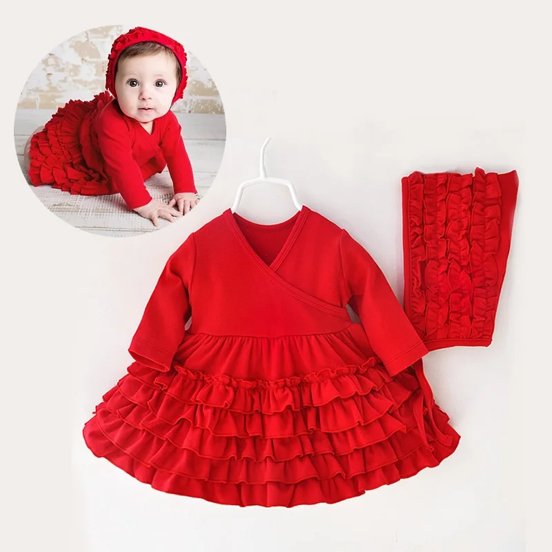 Baby girl dress set с длинным рукавом дети одевается для девочек одежда детская одежда детская одежда зима партии nova девушки dress 3-9 М