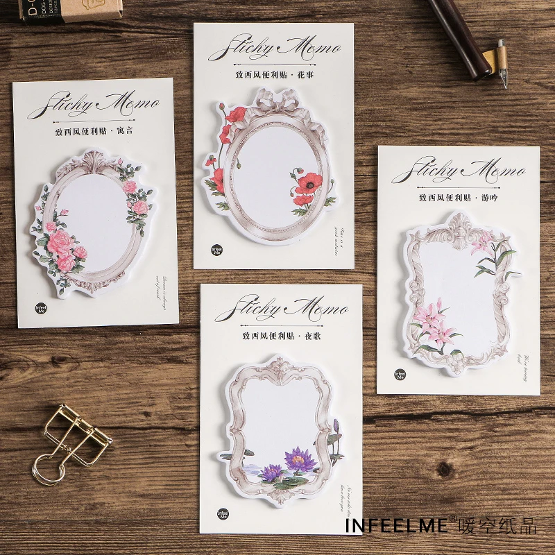 

30 Sheets/pad Vintage Border Memo Pad Sticky Note Kawaii Paper Sticker Creative Gift School Office Stationery Supplies