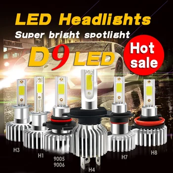 

LED H4 Turbo LED H7 NO-Fan 4300K 6500K Car Headlight Hi-Lo Beam 55W 15000LM COB Chip H1 H3 H4 9005 9006 H11 Auto ampoule 12V