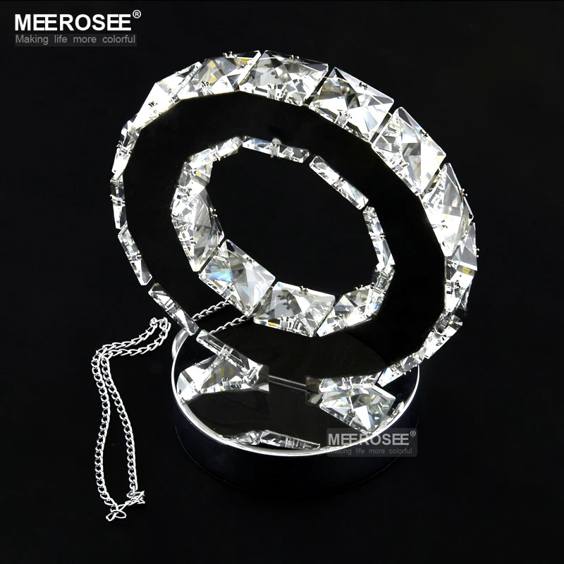 

Free Shipping Round Ring LED Crystal Table Lamp Chrome Mirror Finish Stainless Steel LED Desk Light 6 watt Total TL88038