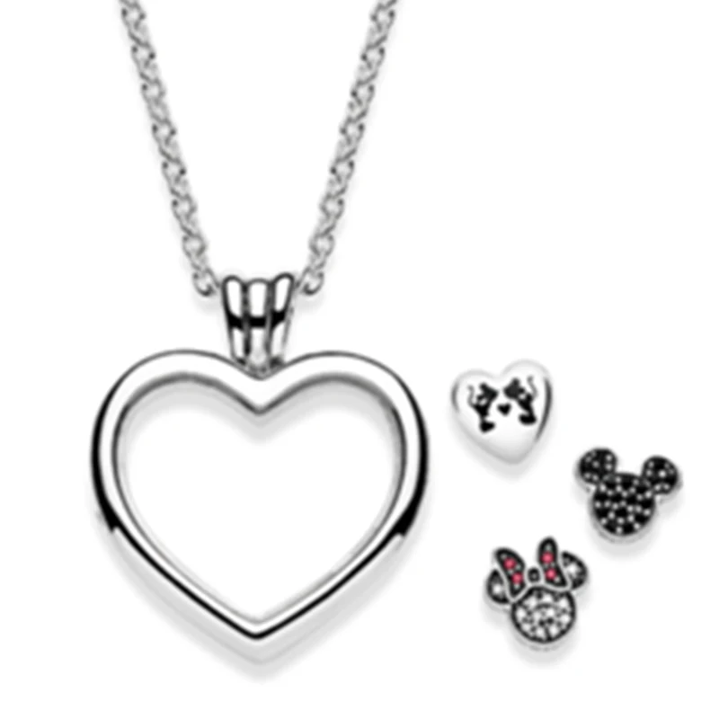 

2019 new HOT Sell 925 Sterling Silver Pendant Magnetic DIY Chain Memory Floating Locket Hallowmas Lovely Charms Necklace jewelry