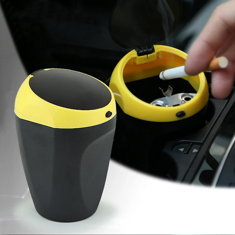 

Multifunction Car Ashtray With Metal Vehicle Cup Holder Cigarette Ashtray Portable Auto Car Smokeless Stand Car Styling QP215