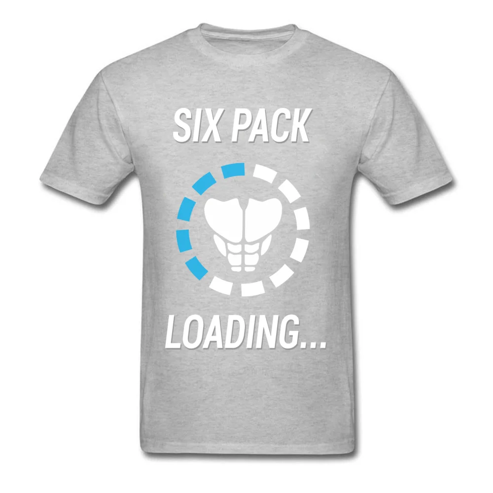 Six Pack Loading Hip hop VALENTINE DAY 100% Cotton Round Collar Men Tops Shirts Normal Tee-Shirts Hip Hop Short Sleeve Tshirts Six Pack Loading grey